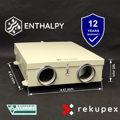 RECUBOX® RX 06/150 - 370 m3/h (Rückgewinnungsaustauscher im Gehäuse, Rückgewinnungsbox, Luftrückgewinnung, Rückgewinnungseinheit