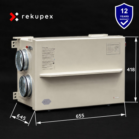 RECUBOX® OPEN RX 04/500 (herausnehmbarer Wärmetauscher im Gehäuse, Wärmerückgewinnungsbox, Luftrückgewinnung, Wärmerückgewinnung