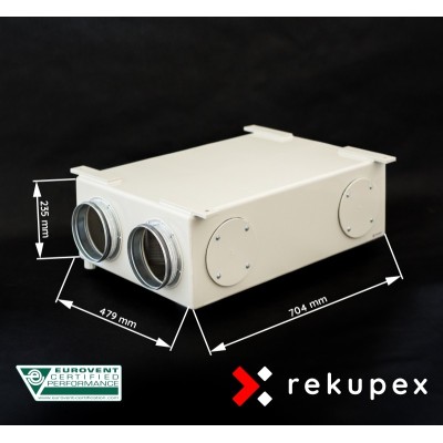 RECUBOX® RX 06/150 - 370 m3/h (Rückgewinnungsaustauscher im Gehäuse, Rückgewinnungsbox, Luftrückgewinnung, Rückgewinnungseinheit