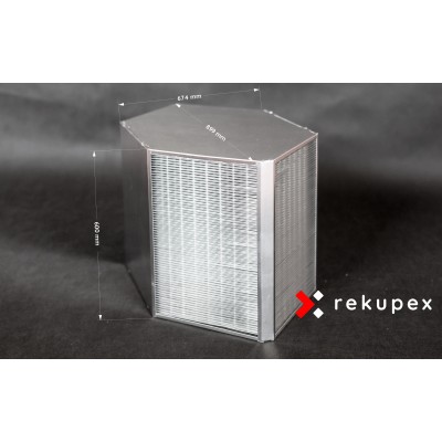 Rekuperationswärmetauscher RX 08/600 (Gegenstrom-Warmluftrekuperator zur Luftrückgewinnung)
