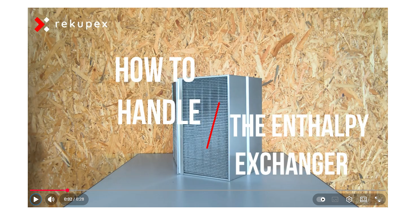 Videoanleitung: Sicherer Umgang mit dem neuen Enthalpie-Wärmetauscher von RECUTECH